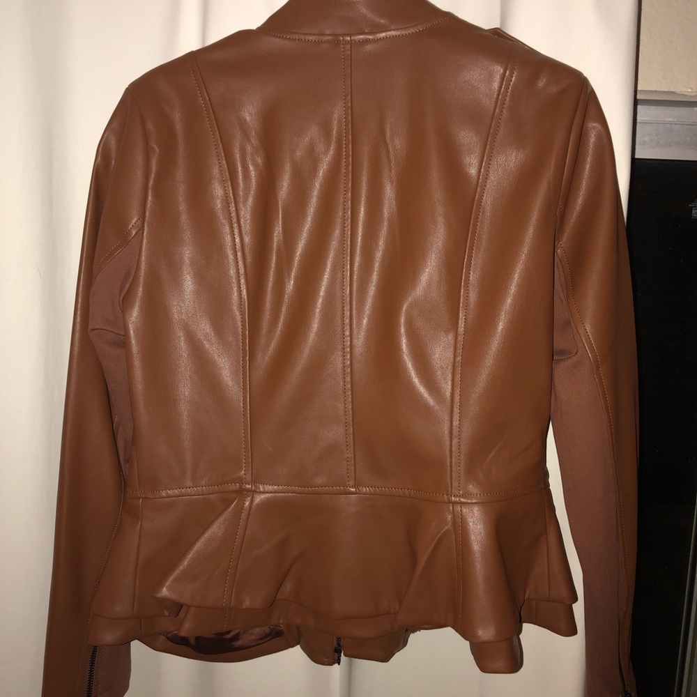 Brown leather jacket